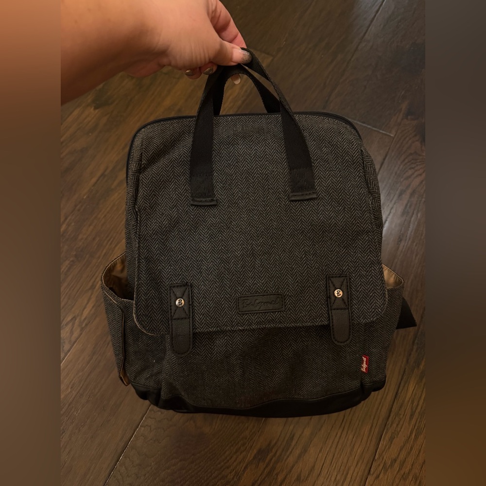 Babymel  Gray/Black Backpack Diaper Bag